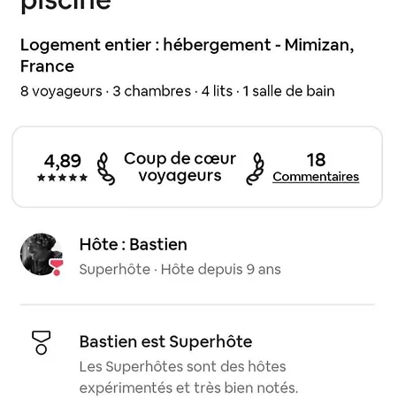 Maison Climatisee 8 Couchages Avec Piscine A Notee Superhote * Mimizan-Plage